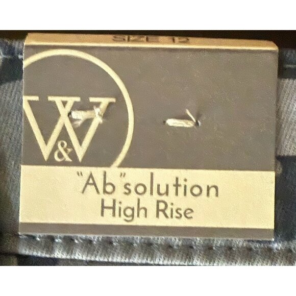 Wit & Wisdom Womens Blue Camo High Waist Ab Solution Raw Hem Shorts Sz 12 New - Picture 11 of 12